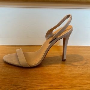 Schutz nude suede sandal size 7. Never worn